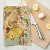 Vintage 4 Kippen Paasvakantie Theedoek (Quarter Fold)