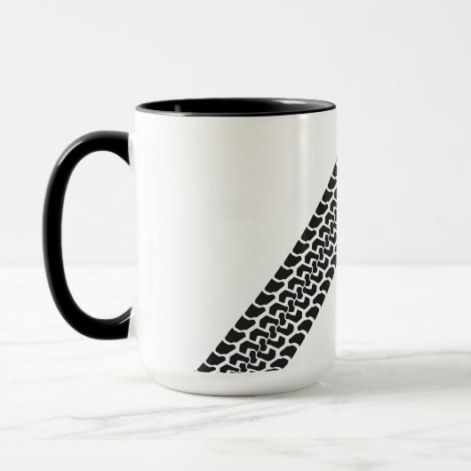 Vintage-4-wielaandrijving — tweetonige mok (Links)