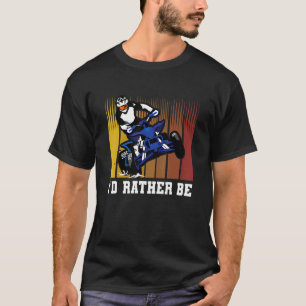 Vintage 4 wielrenner Quad AT Ik zou liever zijn T-shirt