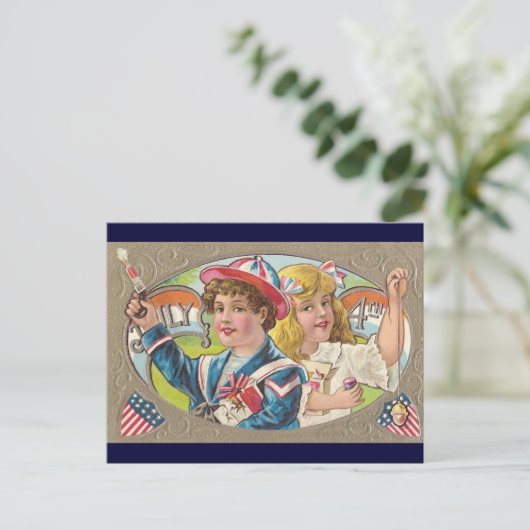 Vintage 4e briefkaart (Staand voorkant)