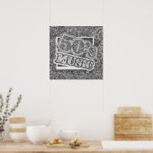 Vintage 50's Music - Poster (Keuken)