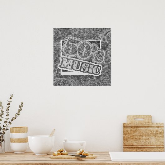 Vintage 50's Music - Poster (Keuken)