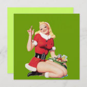 Vintage 50's Pinup Girl Kaart (Voorkant / Achterkant)