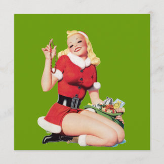 Vintage 50's Pinup Girl Kaart