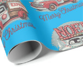 Vintage 50's truck kerst cadeaupapier (Rol Hoek)