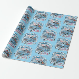 Vintage 50's truck kerst cadeaupapier
