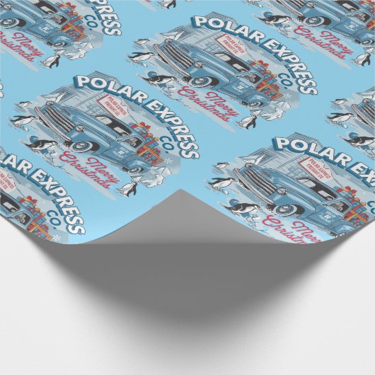 Vintage 50's truck kerst cadeaupapier (Hoek)