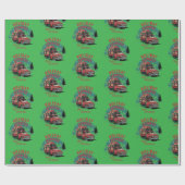 Vintage 50's truck kerst cadeaupapier (Vlak)