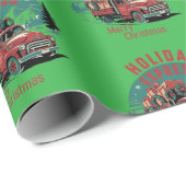 Vintage 50's truck kerst cadeaupapier (Rol Hoek)