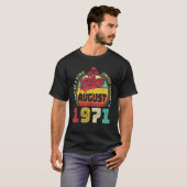 Vintage 52ste verjaardag Geweldige sinds augustus T-shirt (Voorkant volledig)