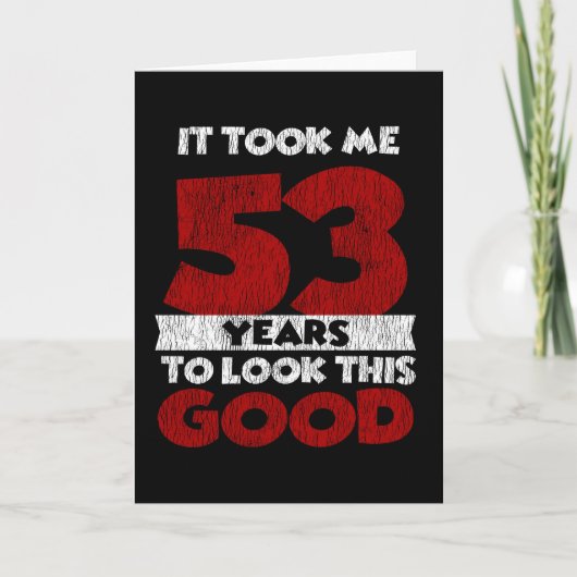 Vintage 53 Jaar Oud Funny 53e Verjaardagscadeau Kaart (Voorkant)