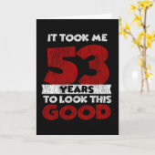 Vintage 53 Jaar Oud Funny 53e Verjaardagscadeau Kaart (Gele Bloem)