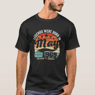 Vintage 53Th Birthday Legends Were Born In May 196 T-shirt