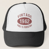 Vintage 60e verjaardag 1962 trucker pet (Voorkant)