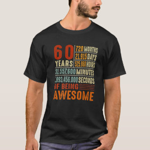 Vintage 60e verjaardag 60 jaar Jubileum huwelijk T-shirt