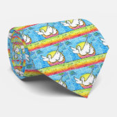 Vintage 60s Peter Max stropdas Vrede in stijl (Opgerold)