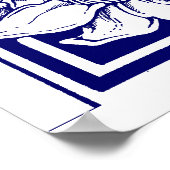 Vintage 60's Psychedelic Art Nouveau Floral Poster (Hoek)