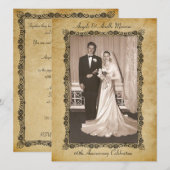 Vintage 60th verjaardag viering kaart (Voorkant / Achterkant)