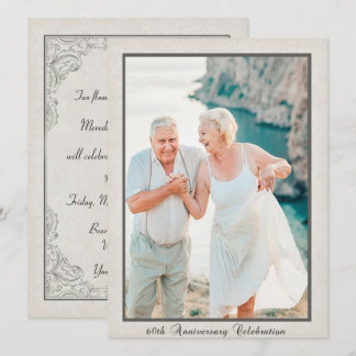 Vintage 60th verjaardagsfeest viering kaart