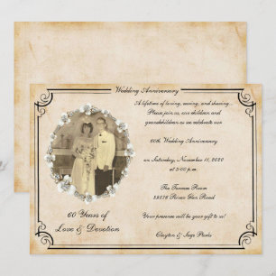 Vintage 60th verjaardagsviering kaart