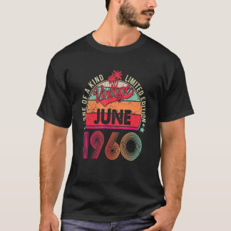 Vintage 62e verjaardag Geweldige sinds juni 1960 T-shirt