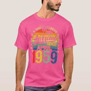 Vintage 63 jaar oud April 1959 Decoraties 63e B T-shirt