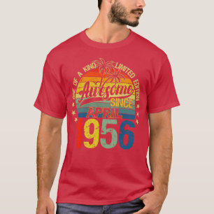 Vintage 66 jaar oud april 1956 Decoraties 66e B T-shirt