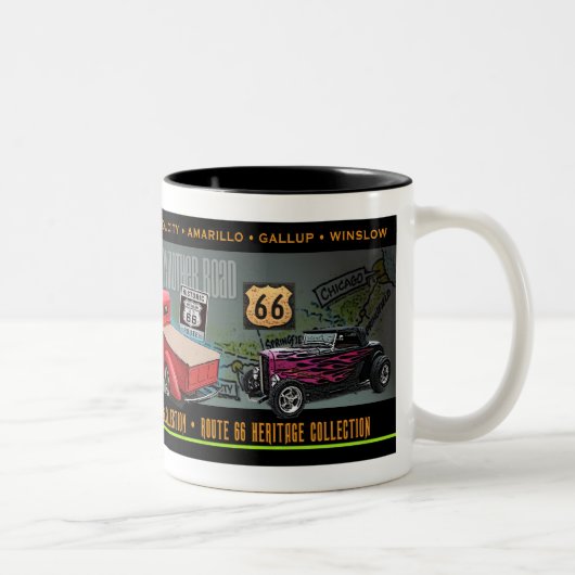 Vintage 66 tweekleurige koffiemok (Rechts)
