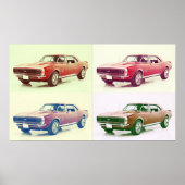 Vintage 67 Camaro Art Poster (Voorkant)