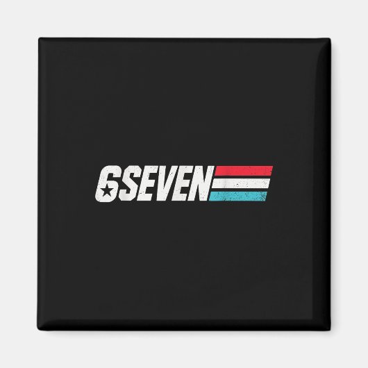 Vintage 67 Meme Retro 6 Zeven  Magneet (Voorkant)