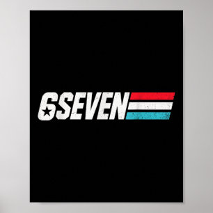 Vintage 67 Meme Retro 6 Zeven Poster