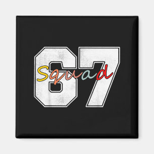 Vintage 67 Nummers 6 7 Brain Rot Meme Grappig Zes Magneet