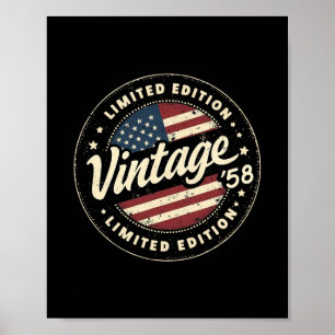 Vintage 67e verjaardag mannen geboren in 1958 67 j poster