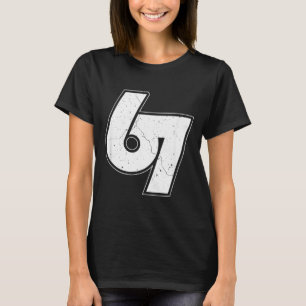 Vintage 6 7 Meme Zes Zeven Namaste Grappige Hallow T-shirt