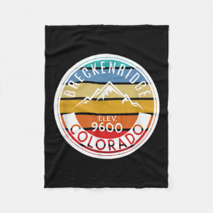 Vintage 70-80-jaren Breckenridge Colorado Rocky Mo Fleece Deken