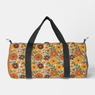 vintage 70-er jaren stijl bloemen/bloemmotief plunjezak