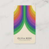 Vintage 70-s Retro regenboog Visitekaartje (Voorkant)