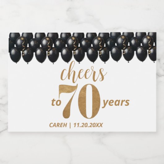 Vintage 70 sparkling wijnetiket (Enkel label)