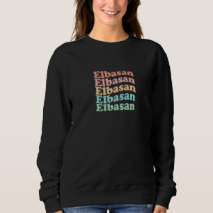 Vintage 70's Albanië Hippie Stad - Retro Elbasan P Trui