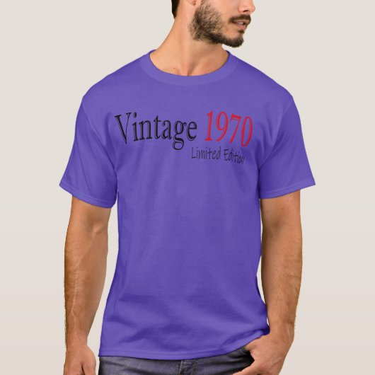 Vintage 70S Birthday friends T-shirt (Voorkant)