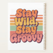 Vintage 70s hippie blijf wild blijf groovy planner (Achterkant)