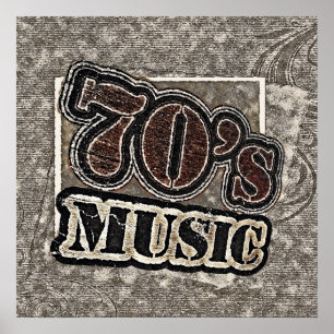 Vintage 70's Music - Poster