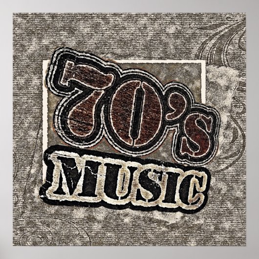 Vintage 70's Music - Poster (Voorkant)