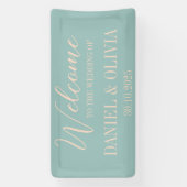 Vintage 70s Rainbow Wedding Seating Charts Spandoek (Verticaal)