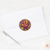 Vintage 70s Retro Peace Sign Flower Power Sticker (Envelop)