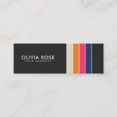 Vintage 70s Retro Stripes Mini Visitekaartje (Voorkant)