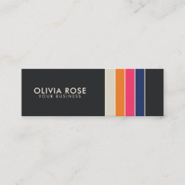 Vintage 70s Retro Stripes Mini Visitekaartje