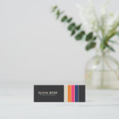 Vintage 70s Retro Stripes Mini Visitekaartje (Staand voorkant)