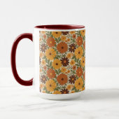 vintage 70s styled floral/flower mok (Links)