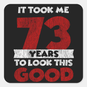 Vintage 73 Jaar Oud Grappig 73e Verjaardagscadeau Vierkante Sticker